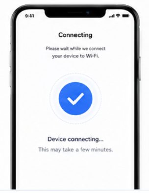 Tras confirmar la información Wi-Fi, comenzará el proceso de emparejamiento.