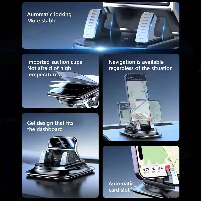 Soporte para teléfono giratorio de 360 grados para el salpicadero